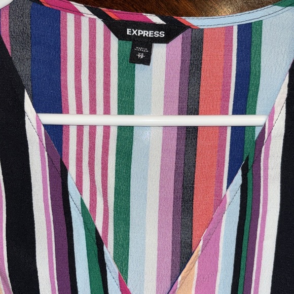 Express - Multicolored Striped Romper - Picture 5 of 6